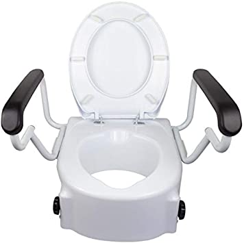 Adjustable raised toilet aid